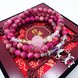 Wholesale Natural Garnet Stone Wine Red Beaded crystal Bracelet Women Bracelets Lucky monkey Jewelry Valentine's Day Gift VGB064 3 small