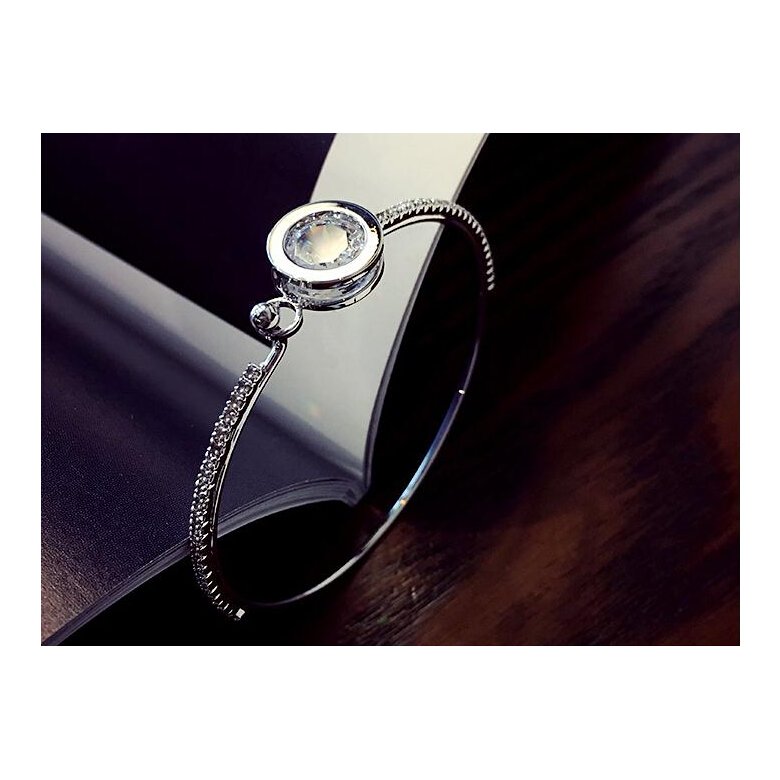 Wholesale Classical Geometric Full Zircon Round Talisman Bracelet For Women birthday Party Shining Fashion Jewelry gift VGB066 1