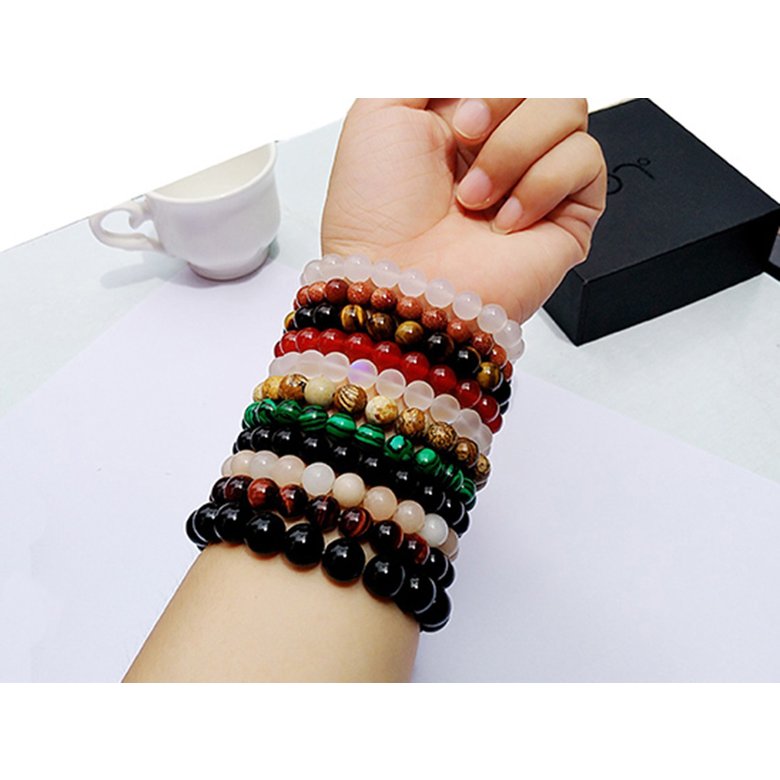 Wholesale Golden sand Crystal Bracelets Multicolor Matte Shining Stone Beaded Charm Bracelet Handmade Wristband Gifts Jewelry VGB072 0