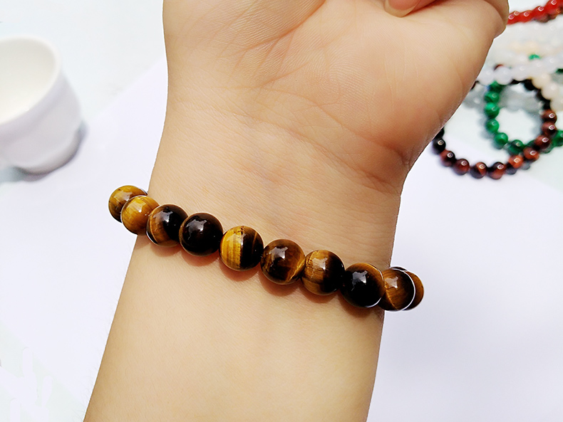 Wholesale Golden sand Crystal Bracelets Multicolor Matte Shining Stone Beaded Charm Bracelet Handmade Wristband Gifts Jewelry VGB072 10