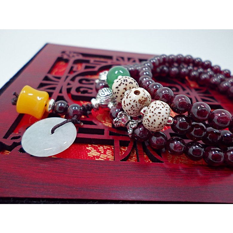 Wholesale Asingeloo Beads Prayer Mala Tibetan Red Agat Healing Bracelets Men or Women's Yoga Meditation Jewelry VGB074 3