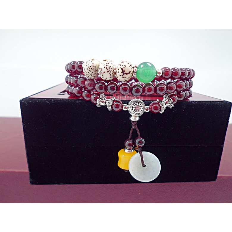 Wholesale Asingeloo Beads Prayer Mala Tibetan Red Agat Healing Bracelets Men or Women's Yoga Meditation Jewelry VGB074 4