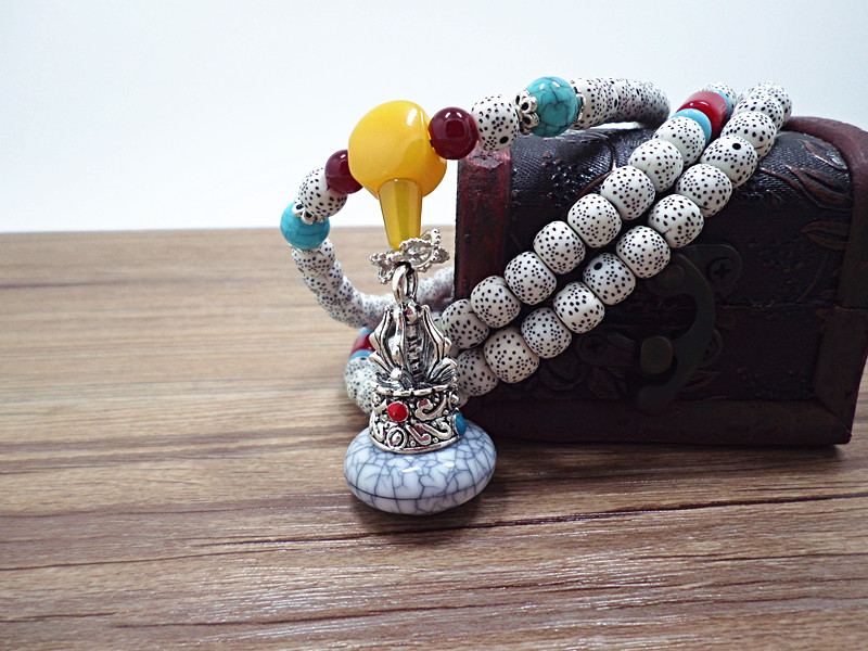 Wholesale Tibetan style Natural Bodhi Root Beads Bracelet Necklace Buddhist Prayer Beads Bracelet For Women Yoga Meditation Balancing VGB075 2