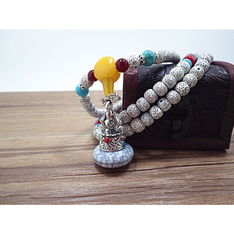 Wholesale Tibetan style Natural Bodhi Root Beads Bracelet Necklace Buddhist Prayer Beads Bracelet For Women Yoga Meditation Balancing VGB075 2