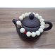 Wholesale Hot selling jewelry Handwork Women Men Buddha Beads Natural and Smooth Multi-orb Bracelet White Jade Bodhi Lotus Bracelet VGB076 3 small