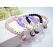 Wholesale Trendy Lucky Cats Natural Crystal Ball Beads Elastic Bracelets & Bangles For Women Fashion Hands Jewelry Lovely Bracelet VGB079 0 small