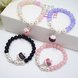 Wholesale Trendy Lucky Cats Natural Crystal Ball Beads Elastic Bracelets & Bangles For Women Fashion Hands Jewelry Lovely Bracelet VGB079 2 small