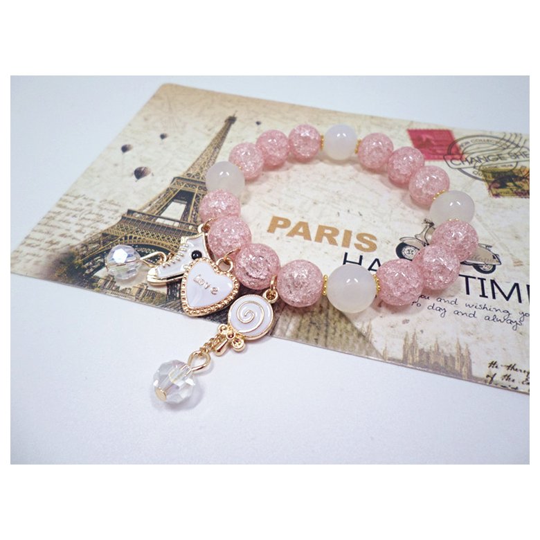 Wholesale Trendy Natural Crystal Ball Beads Elastic Bracelets Bohemian Lollipop shoe Bracelets & Bangles for Women Handmade Jewelry VGB081 3