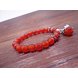 Wholesale Red Onyx Gem Stone Beads Bracelets Bangles little bell Round Mala Rosary Healing Crystal Carnelian Jewellery  VGB082 2 small