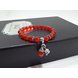 Wholesale Red Onyx Gem Stone Beads Bracelets Bangles little bell Round Mala Rosary Healing Crystal Carnelian Jewellery  VGB082 3 small