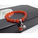 Wholesale Red Onyx Gem Stone Beads Bracelets Bangles little bell Round Mala Rosary Healing Crystal Carnelian Jewellery  VGB082 4 small