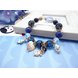 Wholesale Hot Fashion Unlimited Bangle Bracelets Charm Heart Flower blue Crystal  Beaded Bracelet For Women Jewelry 2020 VGB084 2 small