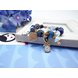 Wholesale Hot Fashion Unlimited Bangle Bracelets Charm Heart Flower blue Crystal  Beaded Bracelet For Women Jewelry 2020 VGB084 3 small