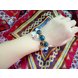 Wholesale Hot Fashion Unlimited Bangle Bracelets Charm Heart Flower blue Crystal  Beaded Bracelet For Women Jewelry 2020 VGB084 4 small