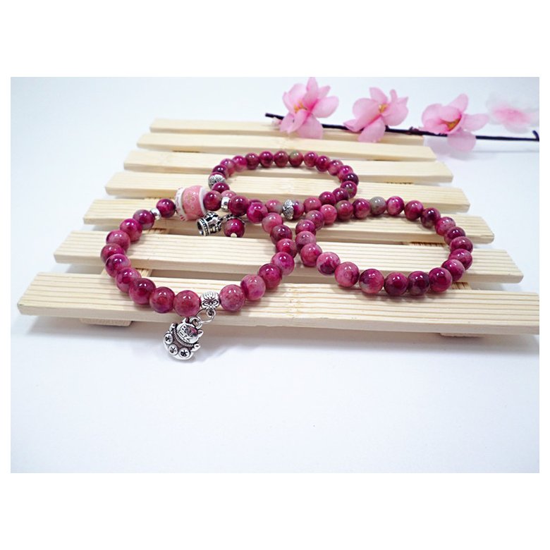 Wholesale 2020 crystal precious Garnet Beads beaded bracelet for women crown bracelet natural stone bracelet trendy jewelry VGB087 2