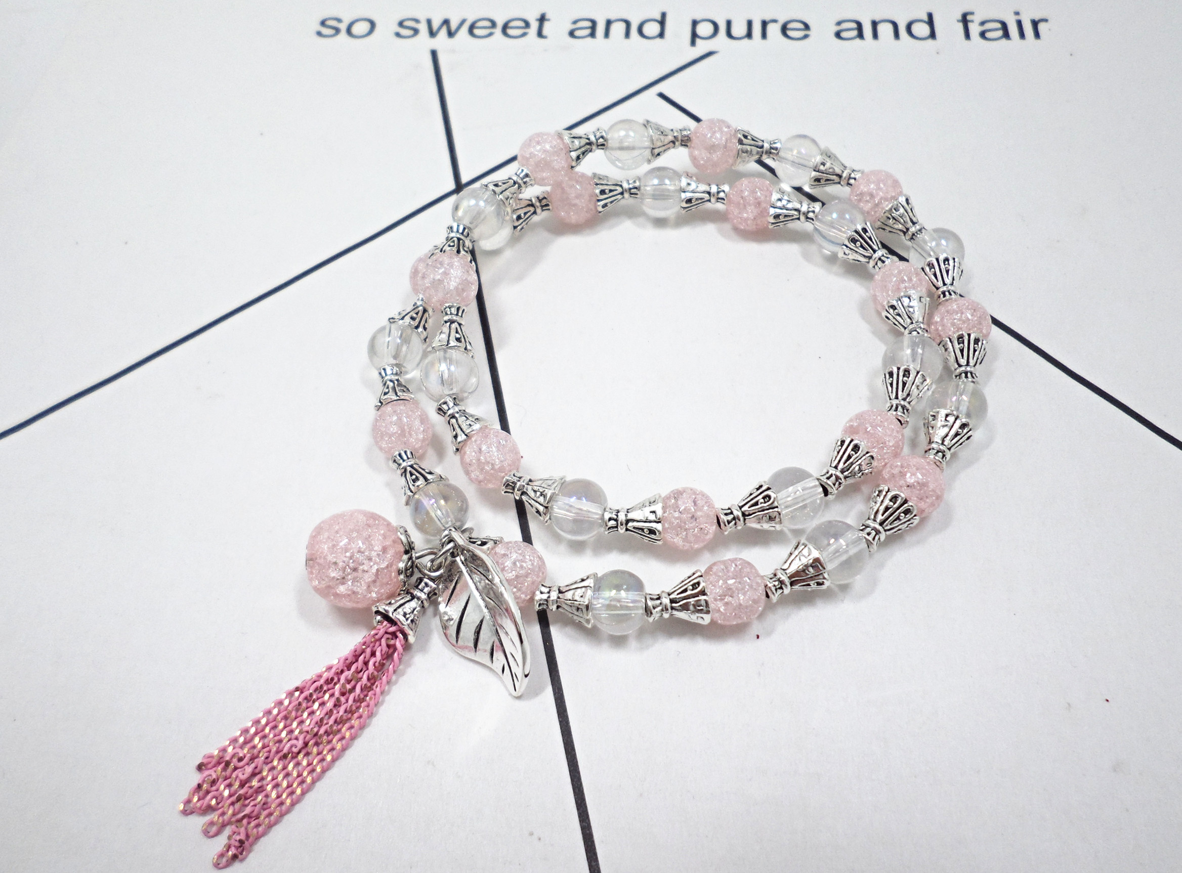 Wholesale Bohemian style Colorful Bead Multilayer Ethnic Fringe leaf Charm Bracelets for Women Handmade Weave Strand Bracelets Set VGB092 5