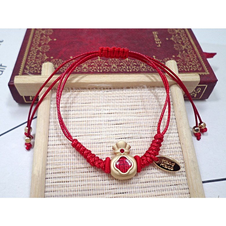 Wholesale Lucky Gold cute animals Red Braided Bracelet Adjustable Fashion Jewelry Handmade Braid Knot Friendship Bracelets Love Gift VGB094 0