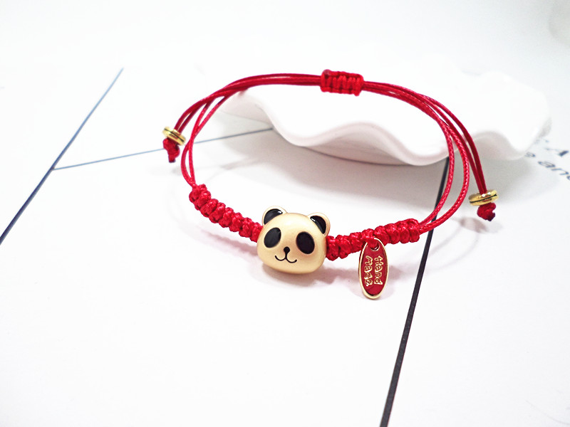 Wholesale Lucky Gold cute animals Red Braided Bracelet Adjustable Fashion Jewelry Handmade Braid Knot Friendship Bracelets Love Gift VGB094 10