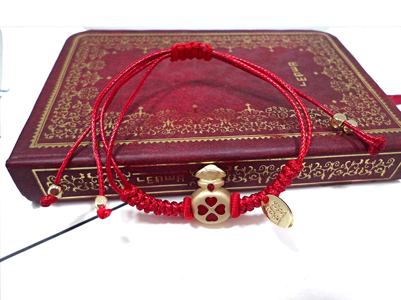 Wholesale Lucky Gold cute animals Red Braided Bracelet Adjustable Fashion Jewelry Handmade Braid Knot Friendship Bracelets Love Gift VGB094 11