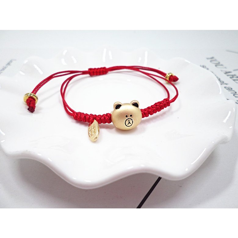 Wholesale Lucky Gold cute animals Red Braided Bracelet Adjustable Fashion Jewelry Handmade Braid Knot Friendship Bracelets Love Gift VGB094 3