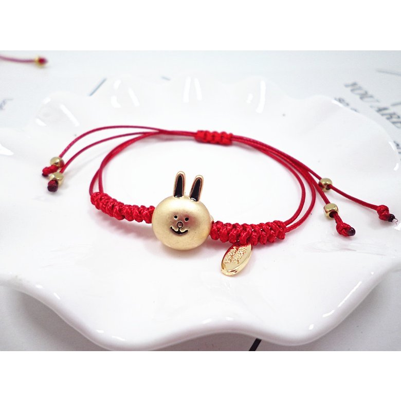 Wholesale Lucky Gold cute animals Red Braided Bracelet Adjustable Fashion Jewelry Handmade Braid Knot Friendship Bracelets Love Gift VGB094 4