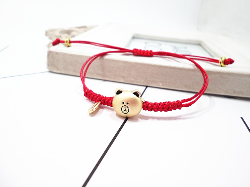 Wholesale Lucky Gold cute animals Red Braided Bracelet Adjustable Fashion Jewelry Handmade Braid Knot Friendship Bracelets Love Gift VGB094 7