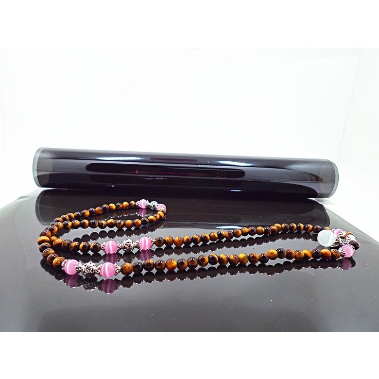 Hynsin Natural Stone Beads Buddha Bracelet Red Tiger Eyes Yoga Meditation Bracelet for Men Women Hand Jewelry