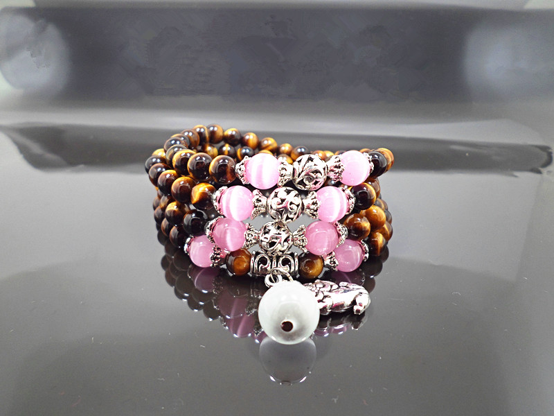 Wholesale Natural Stone Beads Buddha opal Bracelet Brown Tiger Eyes Yoga Meditation Braclet For Men Women Hand Jewelry Homme Unisex VGB096 1
