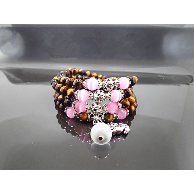 Wholesale Natural Stone Beads Buddha opal Bracelet Brown Tiger Eyes Yoga Meditation Braclet For Men Women Hand Jewelry Homme Unisex VGB096 1