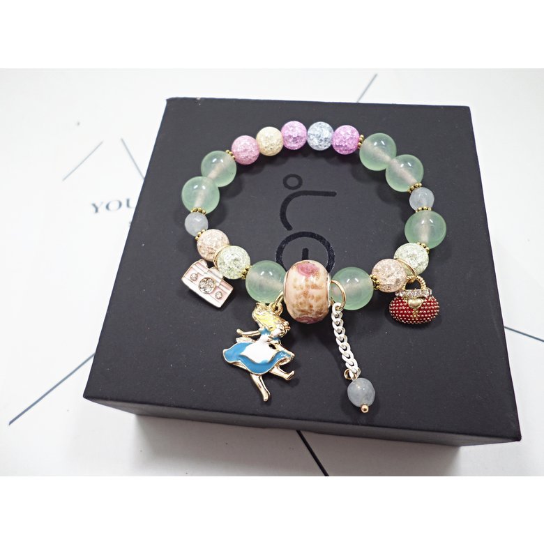 Wholesale Bohemia Girl camera crystal Bead Bracelets for Women creative jewelry wholesale Natural Stone Charms Wristband Gift  VGB097 1
