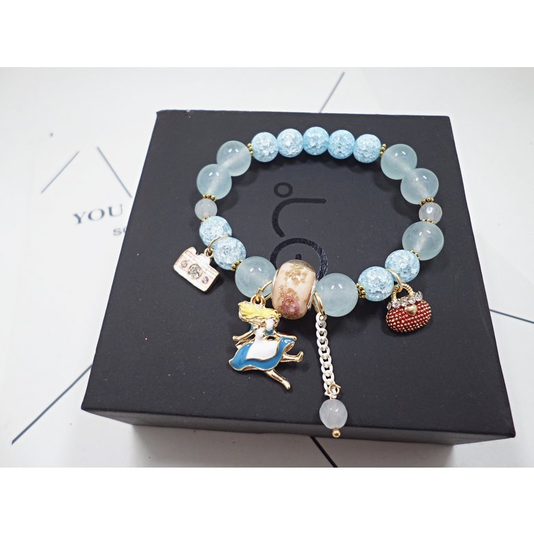 Wholesale Bohemia Girl camera crystal Bead Bracelets for Women creative jewelry wholesale Natural Stone Charms Wristband Gift  VGB097 3