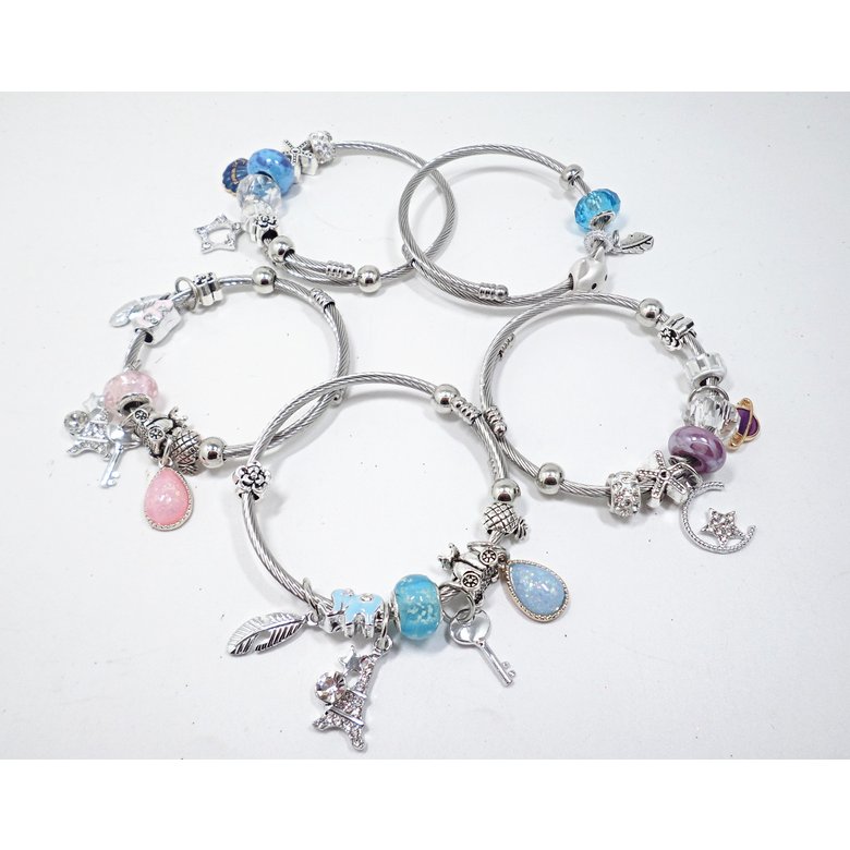 Wholesale Vintage Adjustable Crystal Beads Tassel pendant Bracelet Set Bohemian Charm Bracelets Handmade Jewelry Women Gifts  VGB098 0