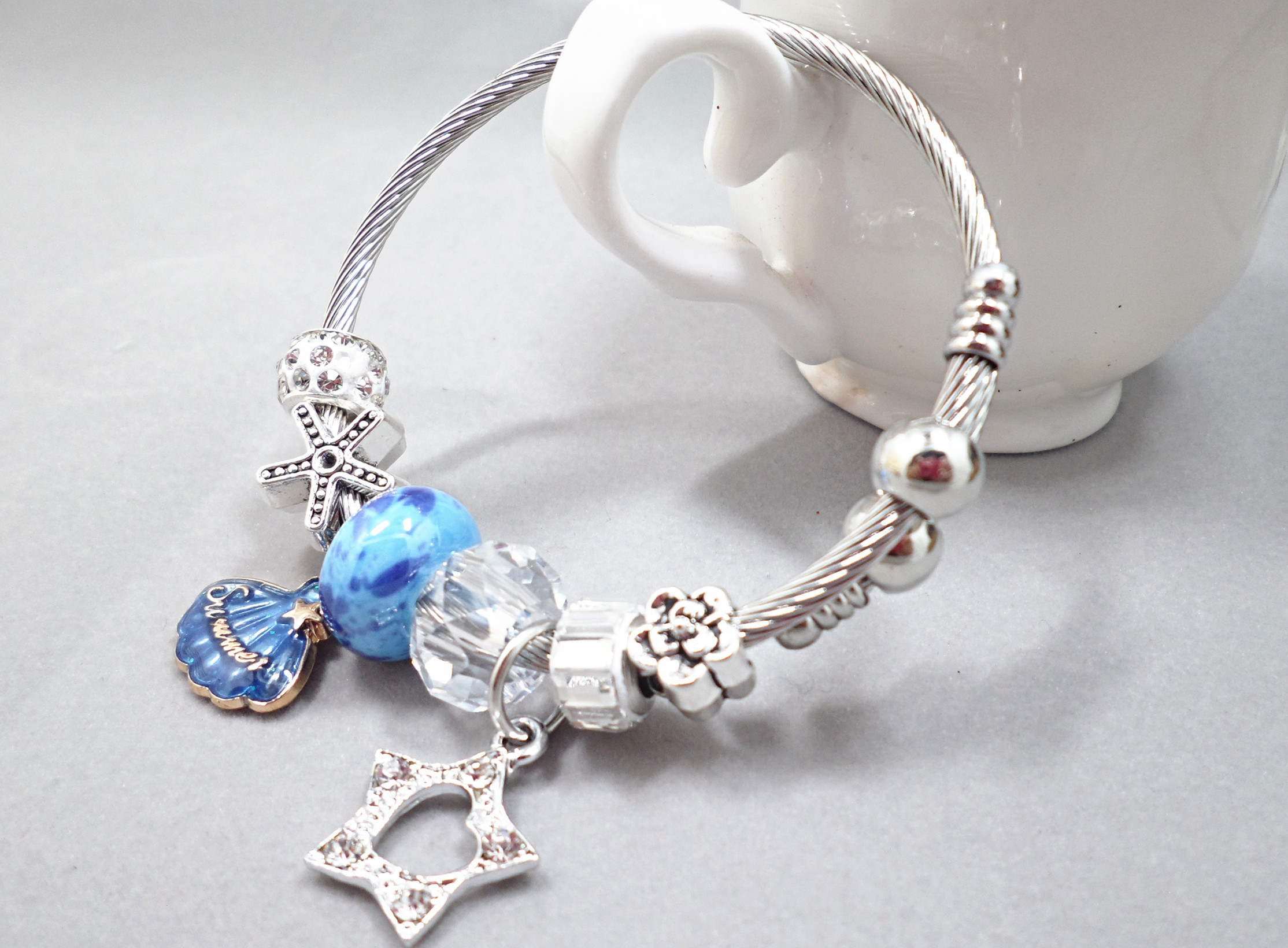 Wholesale Vintage Adjustable Crystal Beads Tassel pendant Bracelet Set Bohemian Charm Bracelets Handmade Jewelry Women Gifts  VGB098 8