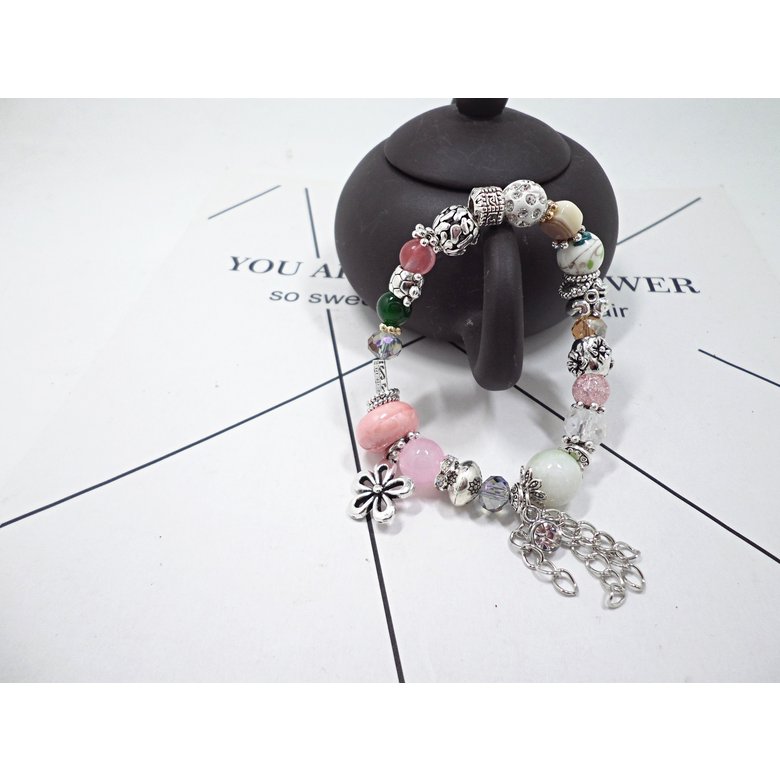 Wholesale Vintage Adjustable Crystal ceramic Beads Tassel pendant Bracelet Set Bohemian Charm Bracelets Handmade Jewelry Women Gifts VGB099 0