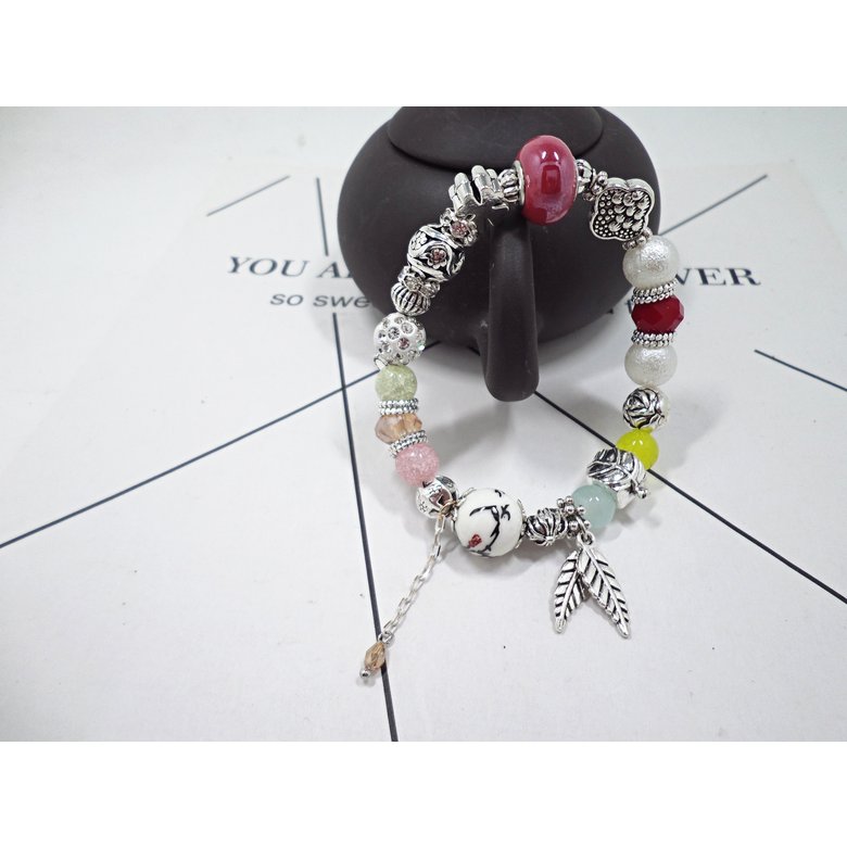 Wholesale Vintage Adjustable Crystal ceramic Beads Tassel pendant Bracelet Set Bohemian Charm Bracelets Handmade Jewelry Women Gifts VGB099 2