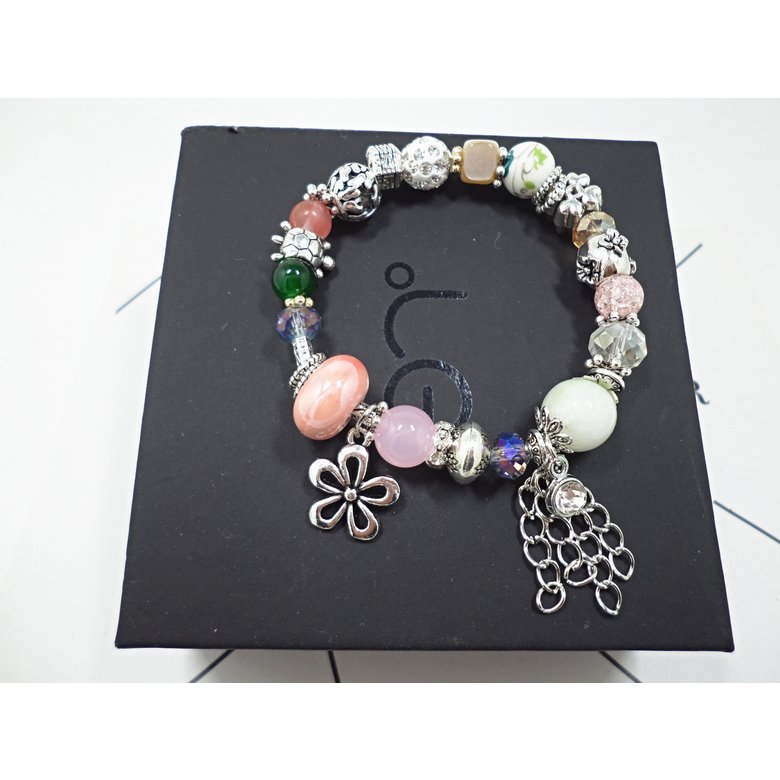 Wholesale Vintage Adjustable Crystal ceramic Beads Tassel pendant Bracelet Set Bohemian Charm Bracelets Handmade Jewelry Women Gifts VGB099 3
