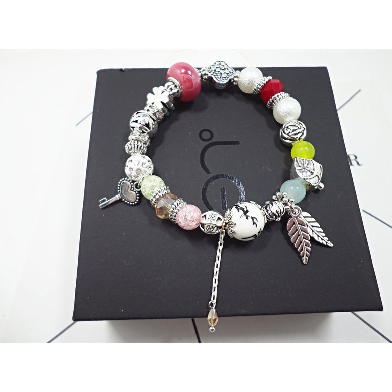 Wholesale Vintage Adjustable Crystal ceramic Beads Tassel pendant Bracelet Set Bohemian Charm Bracelets Handmade Jewelry Women Gifts VGB099 4