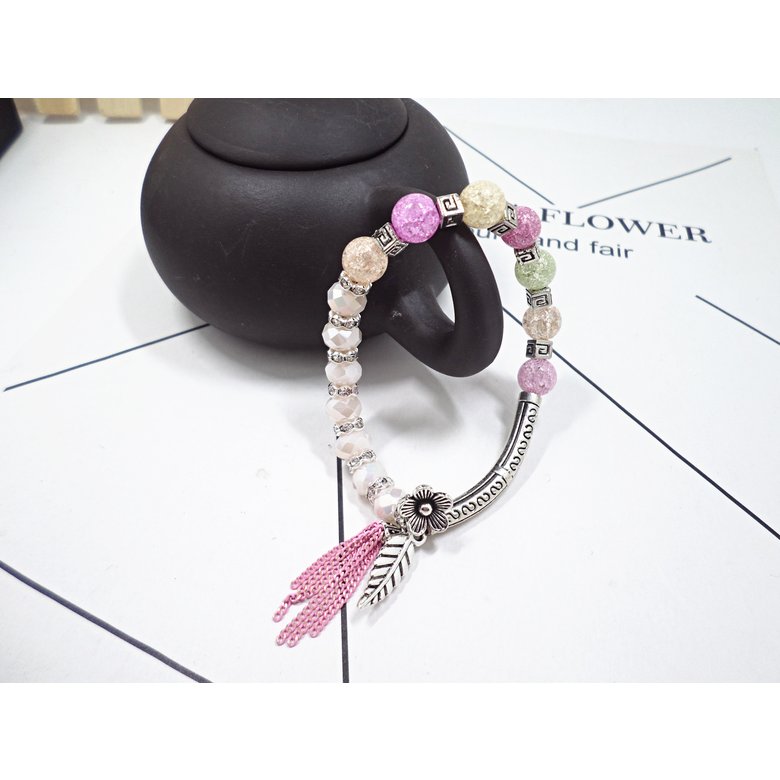 Wholesale Vintage Adjustable Crystal ceramic Beads Tassel Bracelet Set Bohemian Charm Bracelets Handmade Jewelry Women Gifts VGB101 0