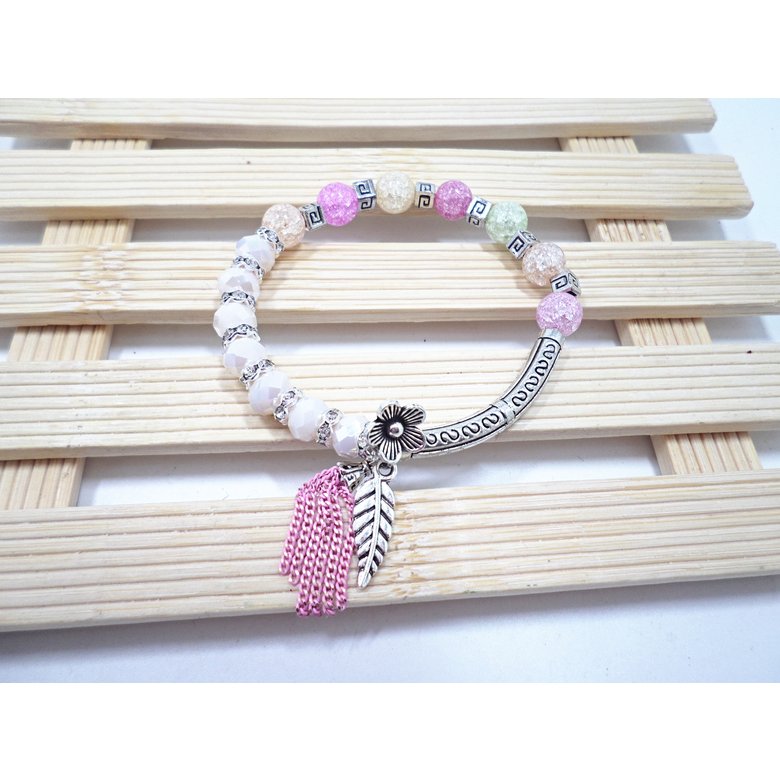 Wholesale Vintage Adjustable Crystal ceramic Beads Tassel Bracelet Set Bohemian Charm Bracelets Handmade Jewelry Women Gifts VGB101 3