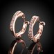 Wholesale Hot selling Cute Small Crystal Earrings for Woman rose gold Hoop Earrings Clip Earring TGCLE003 4 small
