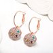 Wholesale Classic Titanium Round Multicolourcolour Crystal Clip Earring popular fashion dazzling jewelry TGCLE014 2 small