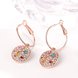 Wholesale Classic Titanium Round Multicolourcolour Crystal Clip Earring popular fashion dazzling jewelry TGCLE014 3 small