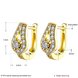 Wholesale Classic romantic 24K gold small white Crystal Earring popular fashion dazzling wedding jewelry TGCLE022 0 small