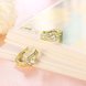 Wholesale Classic romantic 24K gold small white Crystal Earring popular fashion dazzling wedding jewelry TGCLE022 3 small