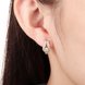 Wholesale Classic romantic 24K gold small white Crystal Earring popular fashion dazzling wedding jewelry TGCLE022 4 small