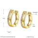 Wholesale Trendy 24K Gold Hoop Earrings U Shaped White Cubic Zircon Earrings fine Birthday Gifts for Women TGCLE032 0 small