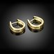 Wholesale Trendy 24K Gold Hoop Earrings U Shaped White Cubic Zircon Earrings fine Birthday Gifts for Women TGCLE032 1 small