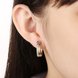 Wholesale Trendy 24K Gold Hoop Earrings U Shaped White Cubic Zircon Earrings fine Birthday Gifts for Women TGCLE032 4 small