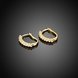 Wholesale Trendy Cute Small Crystal Earrings for Woman 24K gold plated Hoop Earrings U Shape Horseshoe Earring TGCLE046 4 small