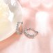 Wholesale Trendy Cute Small Crystal zircon Earrings for Woman silver color Hoop Earrings U Shape Horseshoe Earring TGCLE048 2 small
